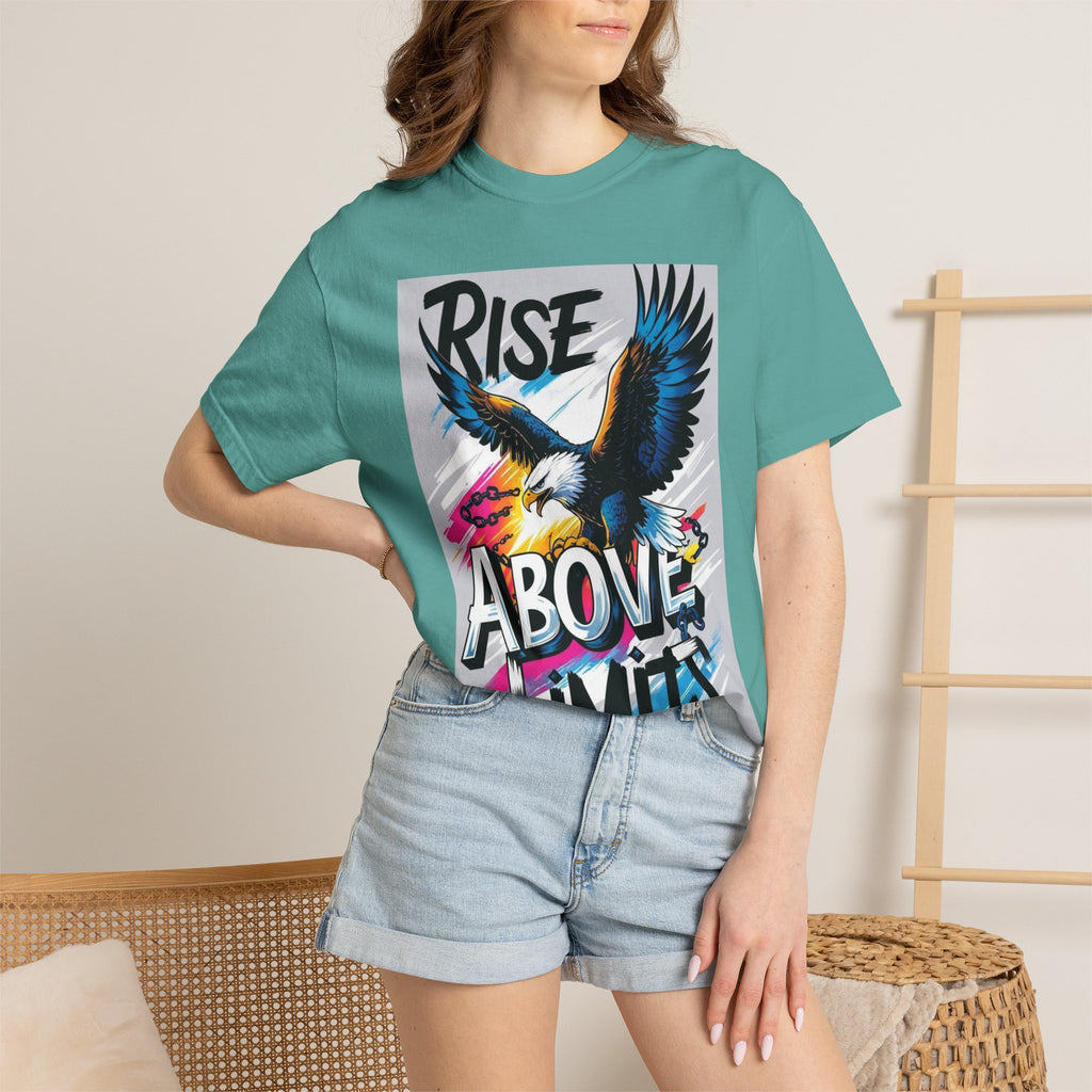 Rise Above Limits T-Shirt — Eagle Graphic Motivational Tee
