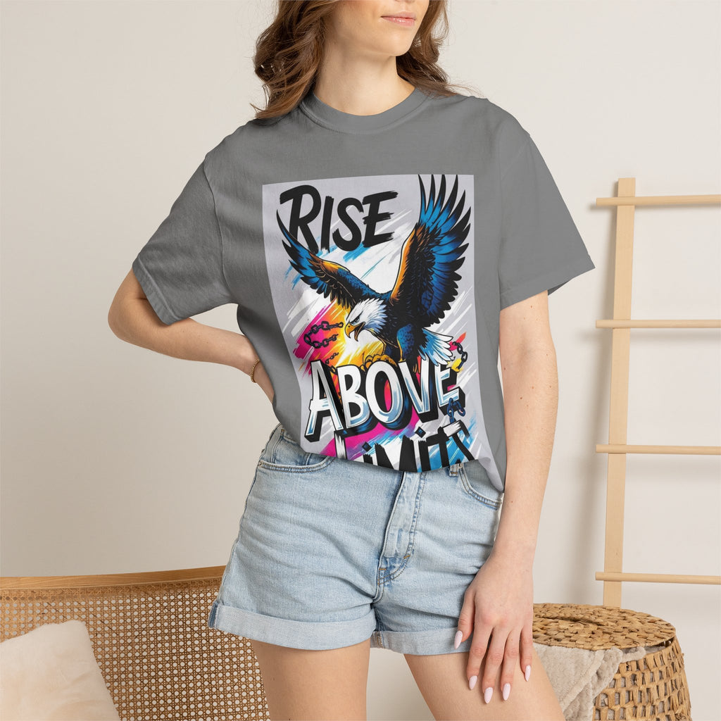 Rise Above Limits T-Shirt — Eagle Graphic Motivational Tee