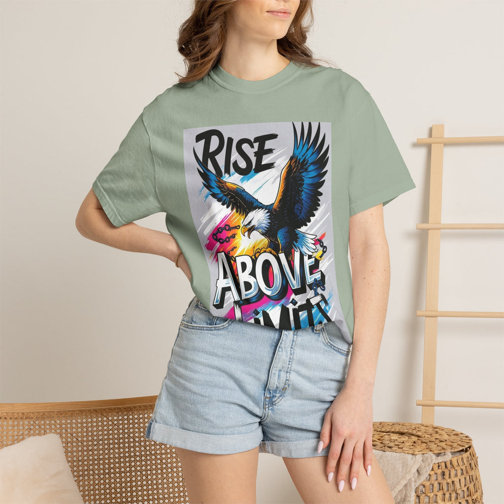 Rise Above Limits T-Shirt — Eagle Graphic Motivational Tee