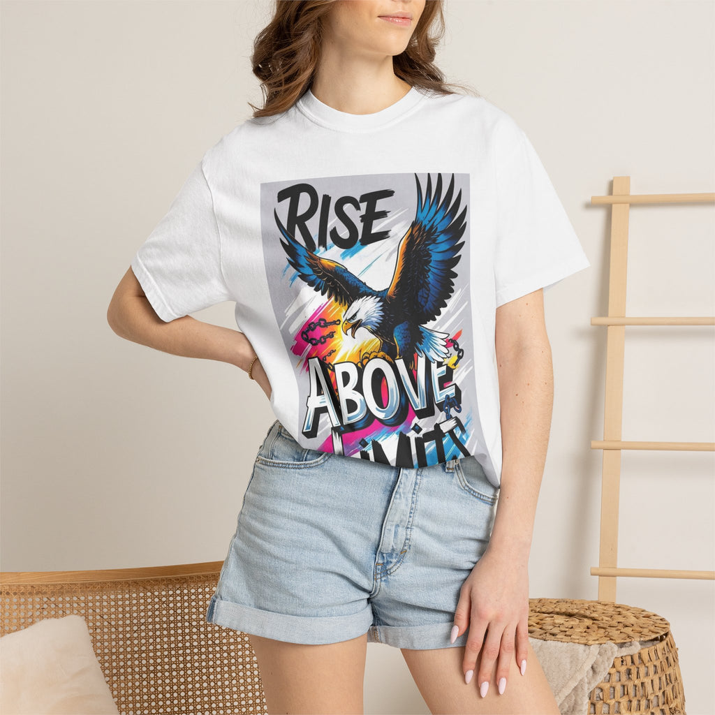 Rise Above Limits T-Shirt — Eagle Graphic Motivational Tee
