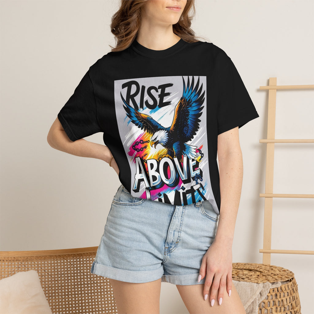 Rise Above Limits T-Shirt — Eagle Graphic Motivational Tee